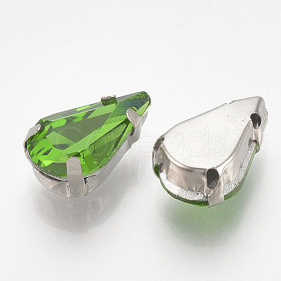 Sew on Rhinestone RGLA-T035-6x10mm-20-1