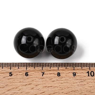 Imitation Jade Acrylic Beads SACR-S188-20mm-01-1