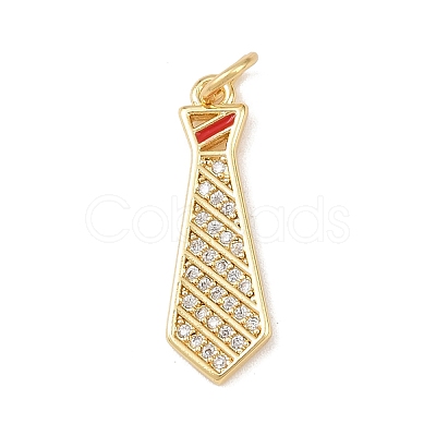 Brass Micro Pave Clear Cubic Zirconia Pendants KK-P339-21G-03-1