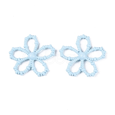 Spray Painted Alloy Flower Multi-Strand Links PALLOY-Q464-01E-1