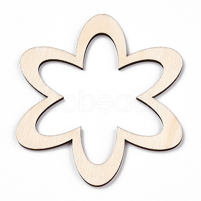 Unfinished Natural Poplar Wood Big Pendants WOOD-TAC0012-11-1