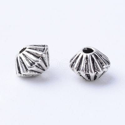 Tibetan Style Alloy Spacer Beads TIBE-Q063-48AS-NR-1