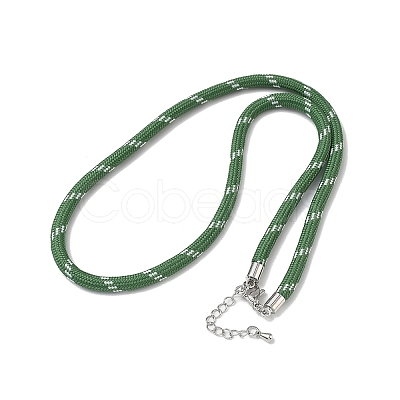 Ployester Core-Wrapped Round Cord Necklace Making KK-CBACFA2-03P-23-1