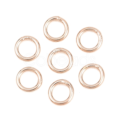 Brass Closed Jump Rings KK-D257-01RG-07-1