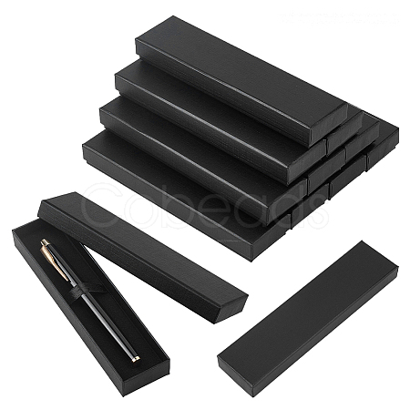 Paper Pen Gift Boxes wtih Velvet Inside CON-WH0107-131-1