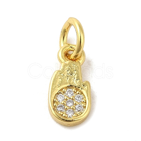 Brass Micro Pave Cubic Zirconia Charms KK-M283-13A-01-1
