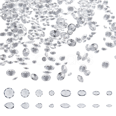 16 Styles Cubic Zirconia Cabochons ZIRC-ME0001-05-1