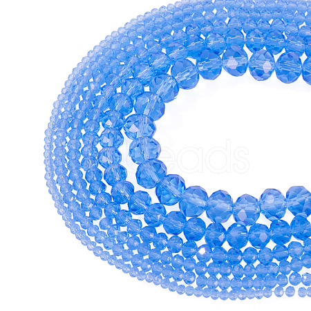 6 Strands 6 Styles Glass Beads Strands EGLA-TA0013-21C-1