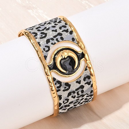 304 Stainless Steel Cuff Bangles for Women LS-BJEW-K285-01A-G-1