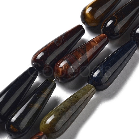 Natural 3-Color Tiger Eye Beads Strands G-P528-H11-01-1