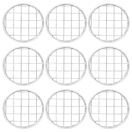 24Pcs 304 Stainless Steel Mesh Lids for Water Planting Glass Vase AJEW-BC0002-18-1