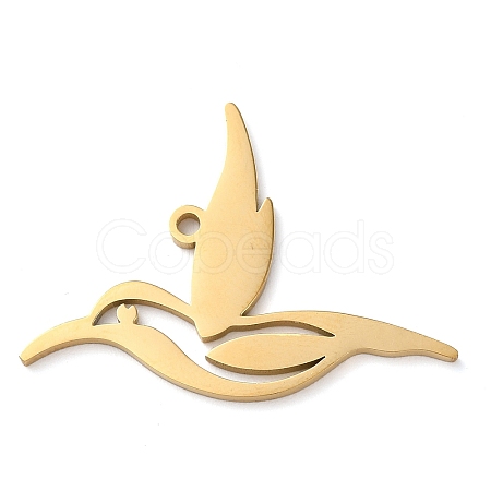 304 Stainless Steel Pendants STAS-R116-02G-1