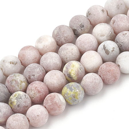 Natural Marble and Sesame Jasper/Kiwi Jasper Beads Strands G-T106-288-1