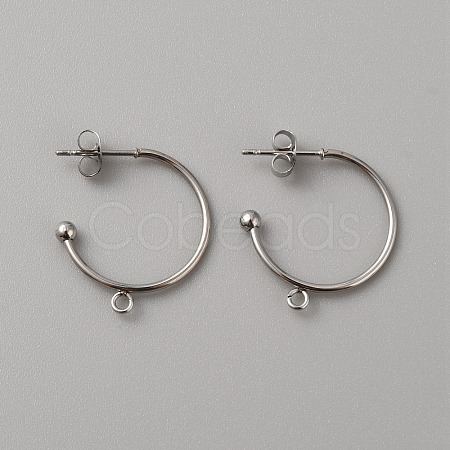 304 Stainless Steel Stud Earring Findings X1-STAS-TAC0017-02A-1