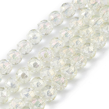 Transparent Electroplate Glass Beads Strands EGLA-F154-FR03-1