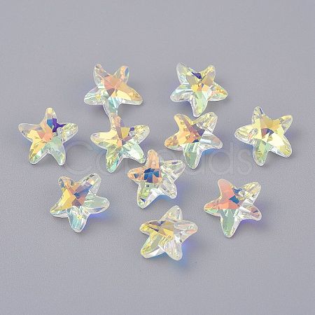 Faceted Glass Charms LS-GLAA-H101-A-17-1