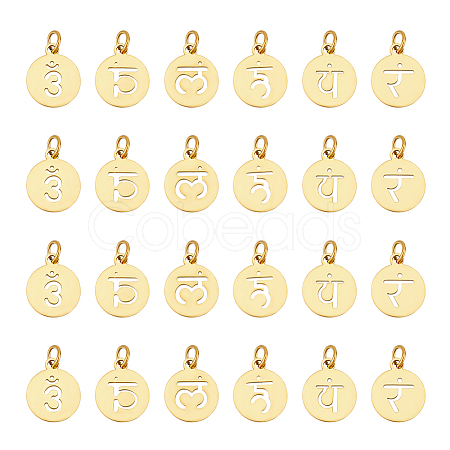 24Pcs 6 Styles 304 Stainless Steel Charms STAS-UN0048-91-1
