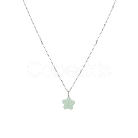 Stainless Steel Cable Chain Necklace QL5593-3-1