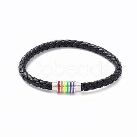 Rainbow Pride Bracelet BJEW-F425-01B-1