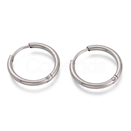 Tarnish Resistant 201 Stainless Steel Huggie Hoop Earrings EJEW-O095-02B-1