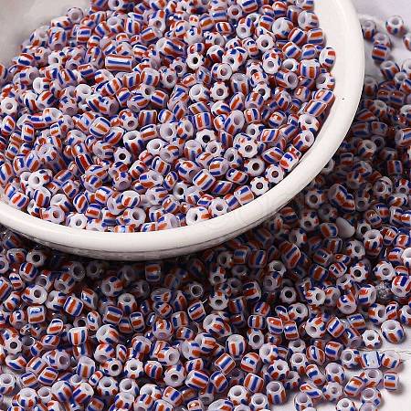 8/0 Opaque Colours Seep Glass Seed Beads SEED-F003-04B-11-1
