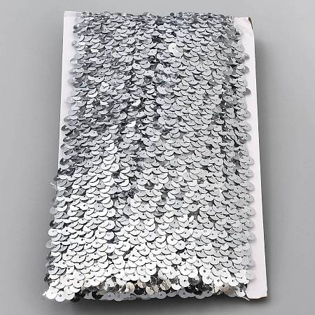 Polyester & Plastic Paillette Beads OCOR-WH0086-62B-1