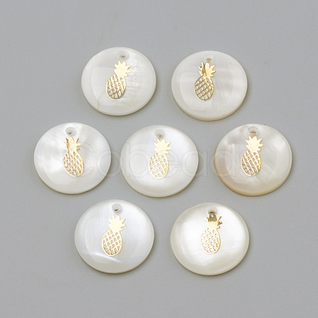 Freshwater Shell Pendants X-SHEL-Q010-009G-1