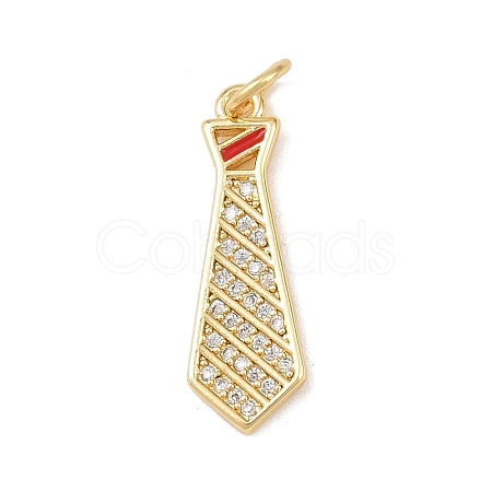 Brass Micro Pave Clear Cubic Zirconia Pendants KK-P339-21G-03-1