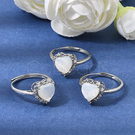 Brass Micro Pave Cubic Zirconia Finger Rings CU-CBA260E-04P-1