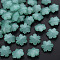 Imitation Jelly Acrylic Beads, Faceted, Snowflake, Medium Aquamarine, 15x14x6mm, Hole: 1.6mm, about 970pcs/500g