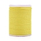 Round Waxed Polyester Cord, Taiwan Waxed Cord, Twisted Cord, Yellow, 1mm, about 12.02 yards(11m)/roll