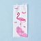 Plastic Bag, Flamingo Printed, Nougat Candy Wrapper, Available for Bag Heat Sealer, Rectangle, Pink, 9.7x3.9x0.02cm