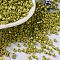 Baking Paint Glass Seed Beads, Cylinder, Olive, 2.5x2mm, Hole: 1.4mm, about 5039pcs/50g