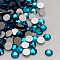 Glass Flat Back Rhinestone, Grade A, Back Plated, Faceted, Half Round, Blue Zircon, SS5, 1.7~1.8mm, 1440pcs/bag