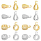 SUPERFINDINGS 20Pcs 4 Style Brass Micro Pave Clear Cubic Zirconia Pendant Bails, Tube Bails, Platinum & Golden, 10~11x5.5~7x3mm, Hole: 2mm, 5pcs/style