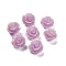 Synthetic Coral Carved Beads, Dyed, Flower, Plum, 11.5x11.5x8.5mm, Hole: 1.2mm