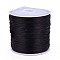 (Defective Closeout Sale), Flat Elastic Crystal String, Elastic Beading Thread, for Stretch Bracelet Making, with Defective Spool, Black, 0.8mm, about 65.61 yards(60m)/roll