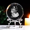 Inner Carving Constellation Glass Crystal Ball Diaplay Decoration, Fengshui Home Decor, Virgo, 80mm