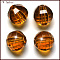 K9 Glass, Imitation Austrian Crystal Beads, Grade AAA, Faceted, Round, Goldenrod, 8mm, Hole: 0.9~1mm