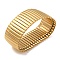 304 Stainless Steel Link Chain Bracelet, Wide Stretch Bracelet, Golden, Inner Diameter: 2-1/2 inch(6.4cm), Wide: 28mm