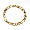 304 Stainless Steel Cuban Link Chain Necklaces and Bracelets Jewelry Sets SJEW-O065-B-05G-4