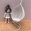 Miniature Iron Swing Hanging Basket Rocking Chairs PW-WG97864-01-1