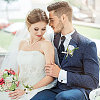 2Pcs 2 Style Silk Cloth Imitation Rose Corsage Boutonniere AJEW-CP0001-61A-3