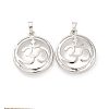 Brass Pendant Cabochon Settings KK-U074-24P-1