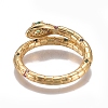 Brass Micro Pave Cubic Zirconia Cuff Rings RJEW-G108-03G-3