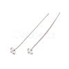 Brass Micro Pave Cubic Zirconia Stud Earring Findings CU-CBA4618-01P-01-1