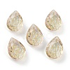 Embossed Glass Rhinestone Pendants GLAA-J101-05B-001PS-1