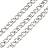 304 Stainless Steel Textured Curb Chains CHS-L034-02P-1
