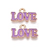 Valentine's Day Theme Alloy Enamel Pendants ENAM-T020-50D-06-1