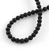 Natural Dyed Lava Rock Gemstone Round Bead Strands G-R293-02-2
